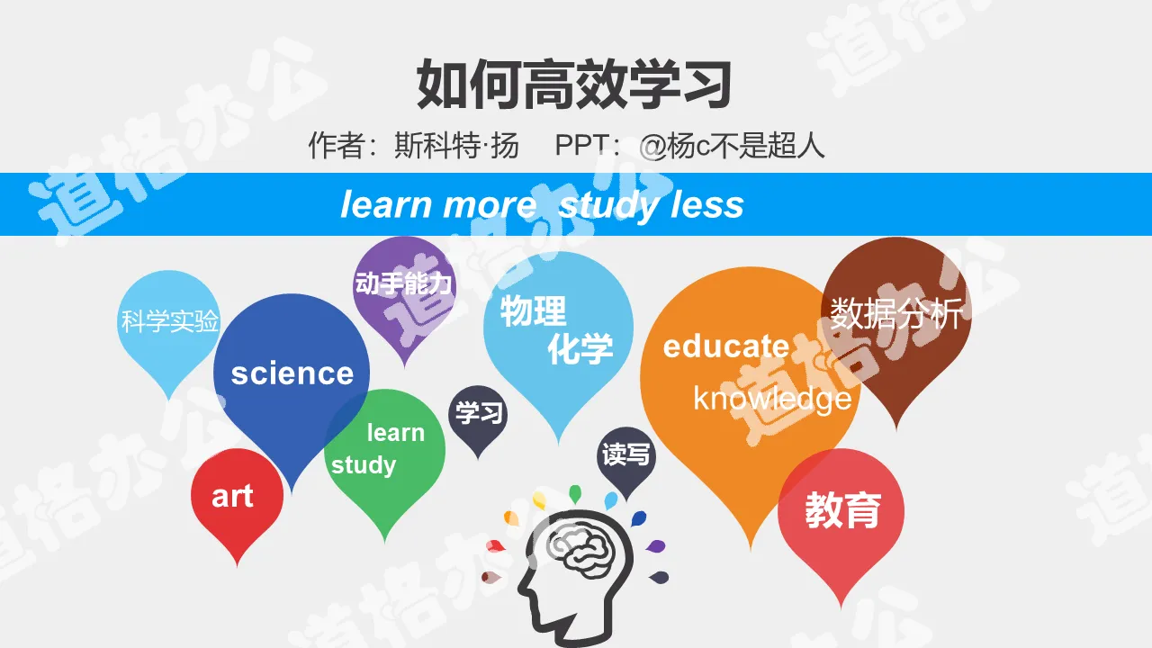 《如何高效學習》PPT讀書筆記