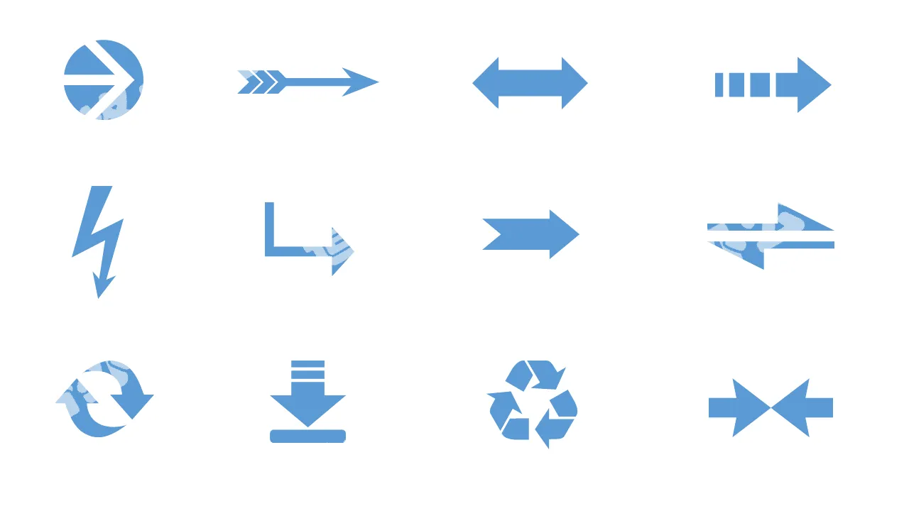 Color size can be modified PPT arrow material (5)