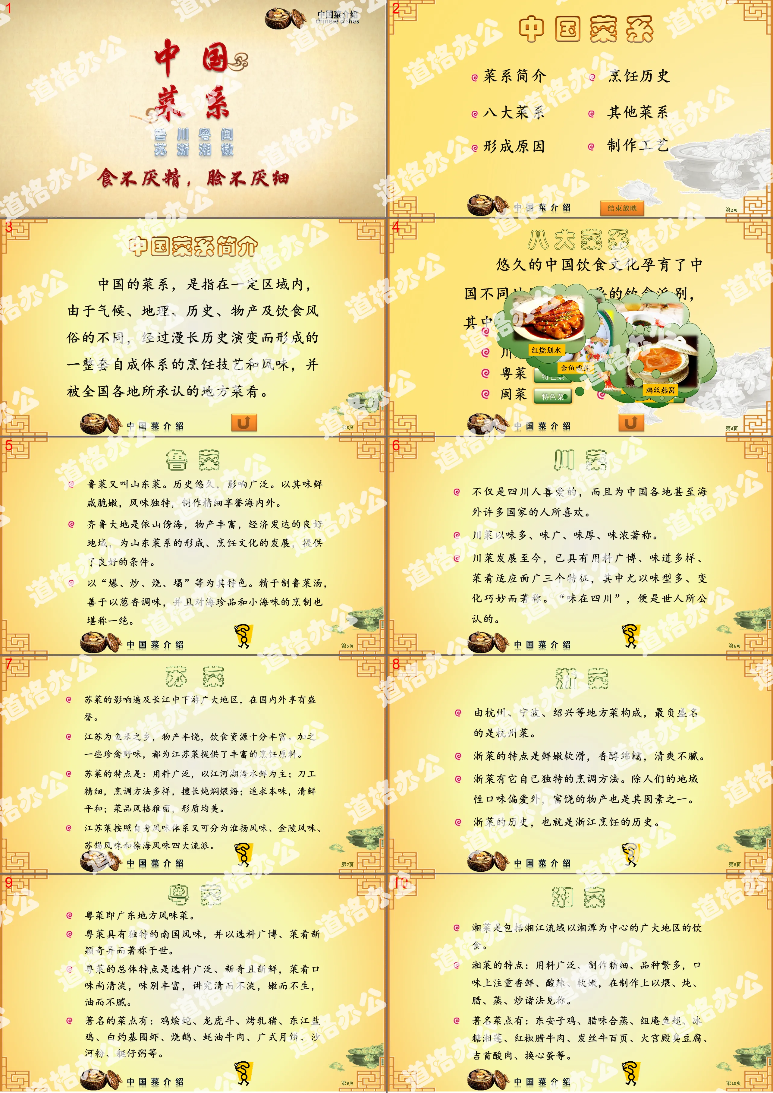 Eight Chinese Cuisine Introduction PPT