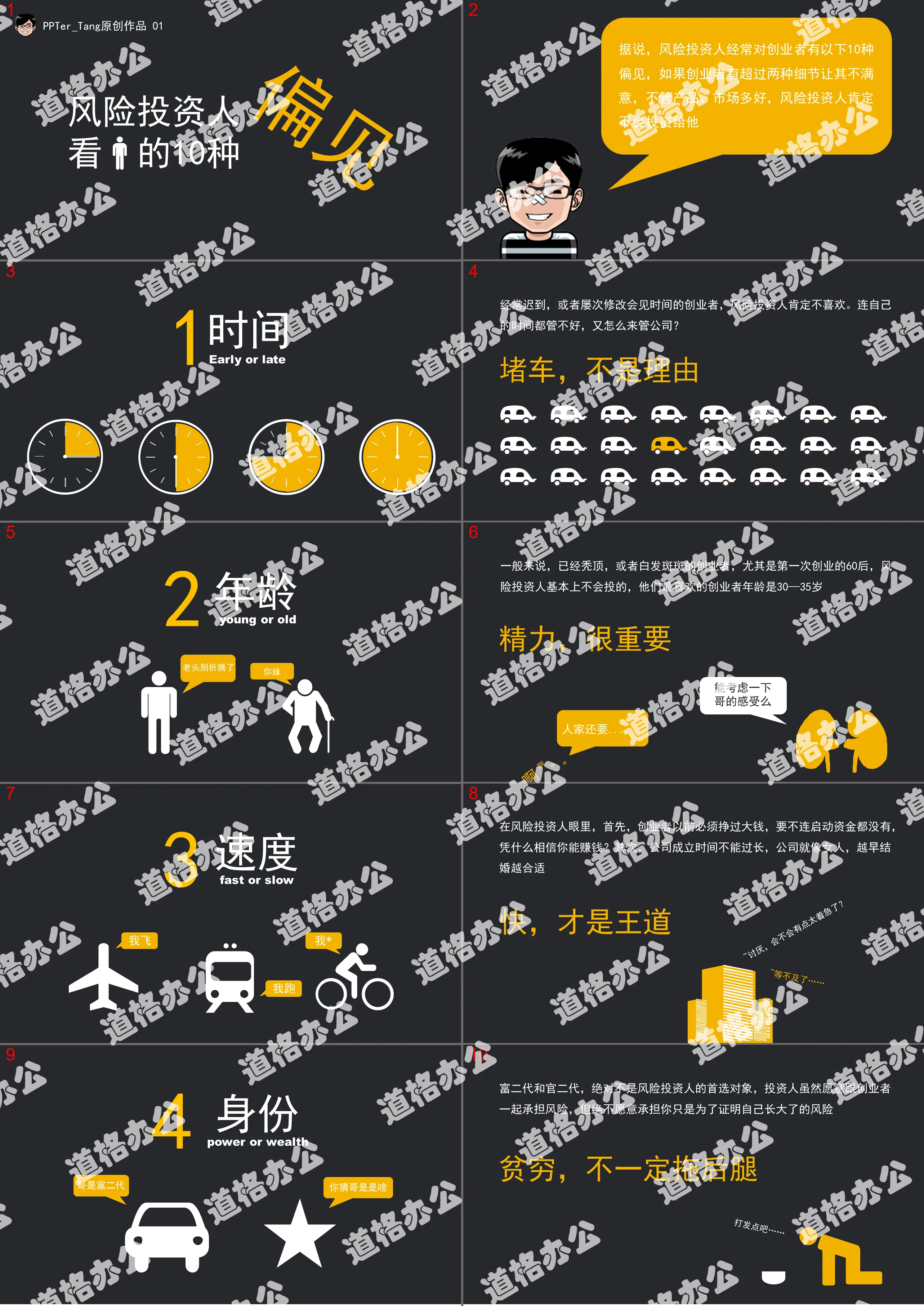 风险投资人的10种偏见PPT作品