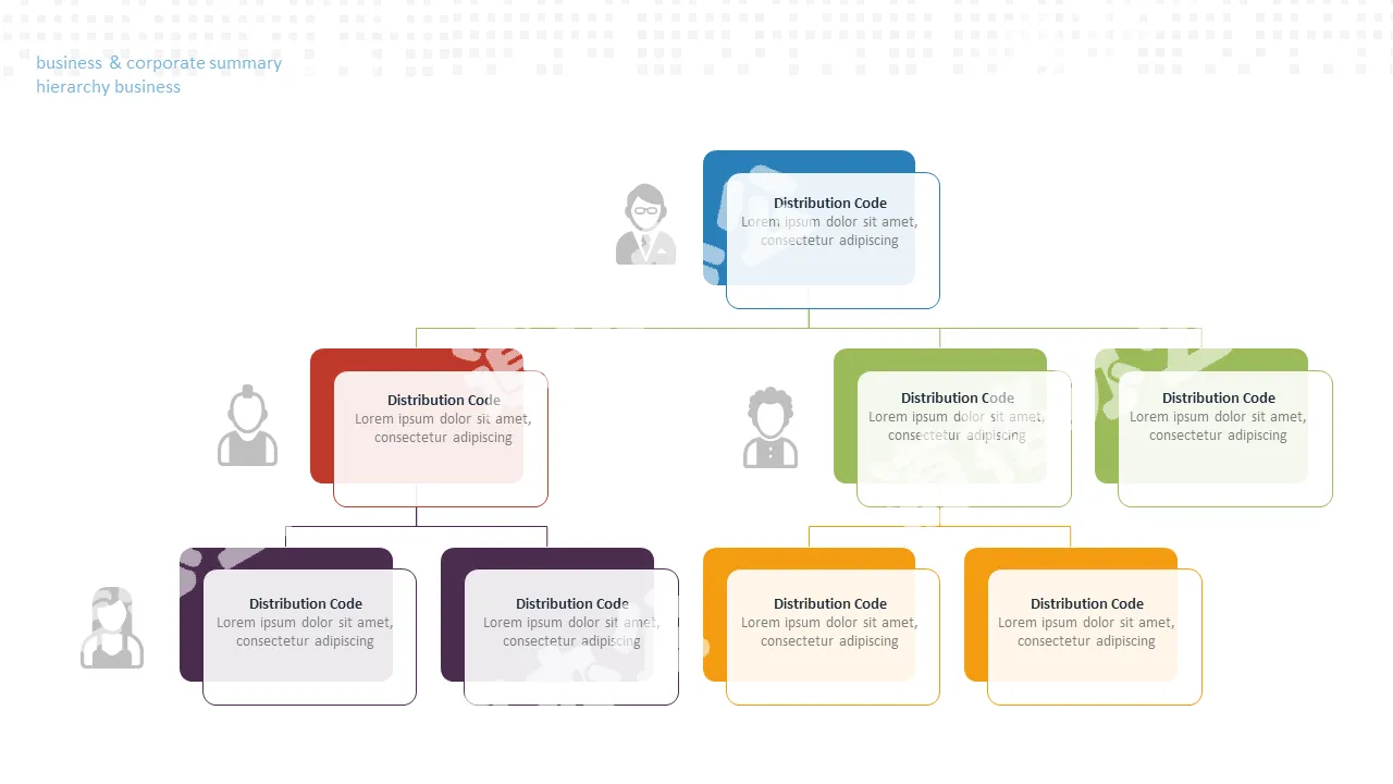 Simple organization chart PPT material