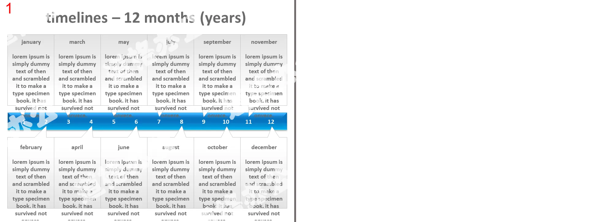 December timeline PPT template for the whole year