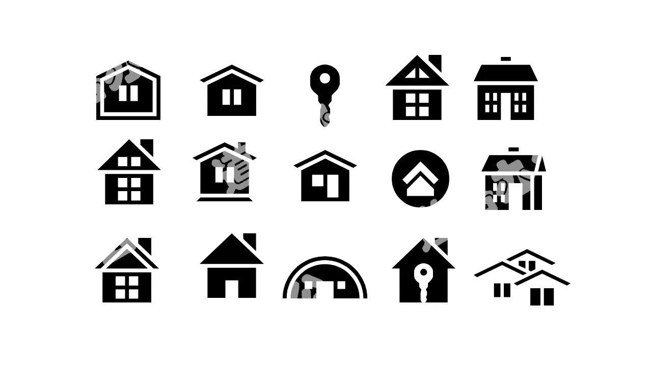 House building PPT small icon material