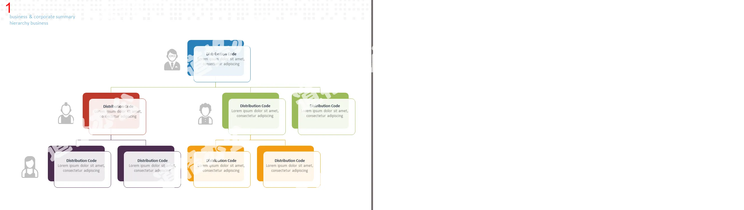 Simple organization chart PPT material