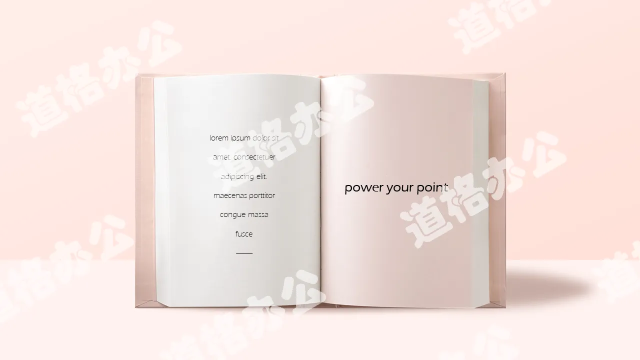 Creative book paper text PPT template