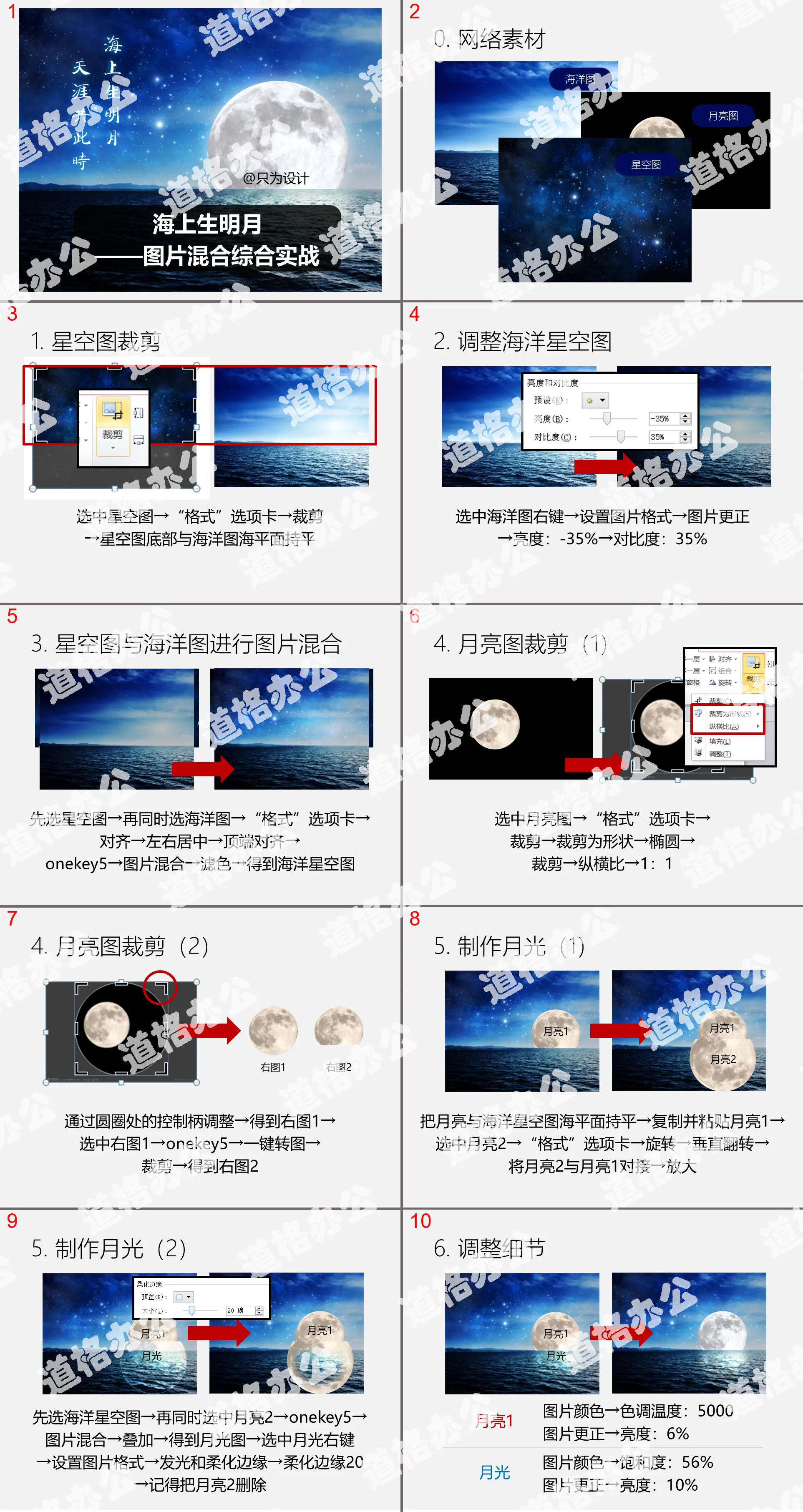 PPT picture mixed comprehensive practical tutorial