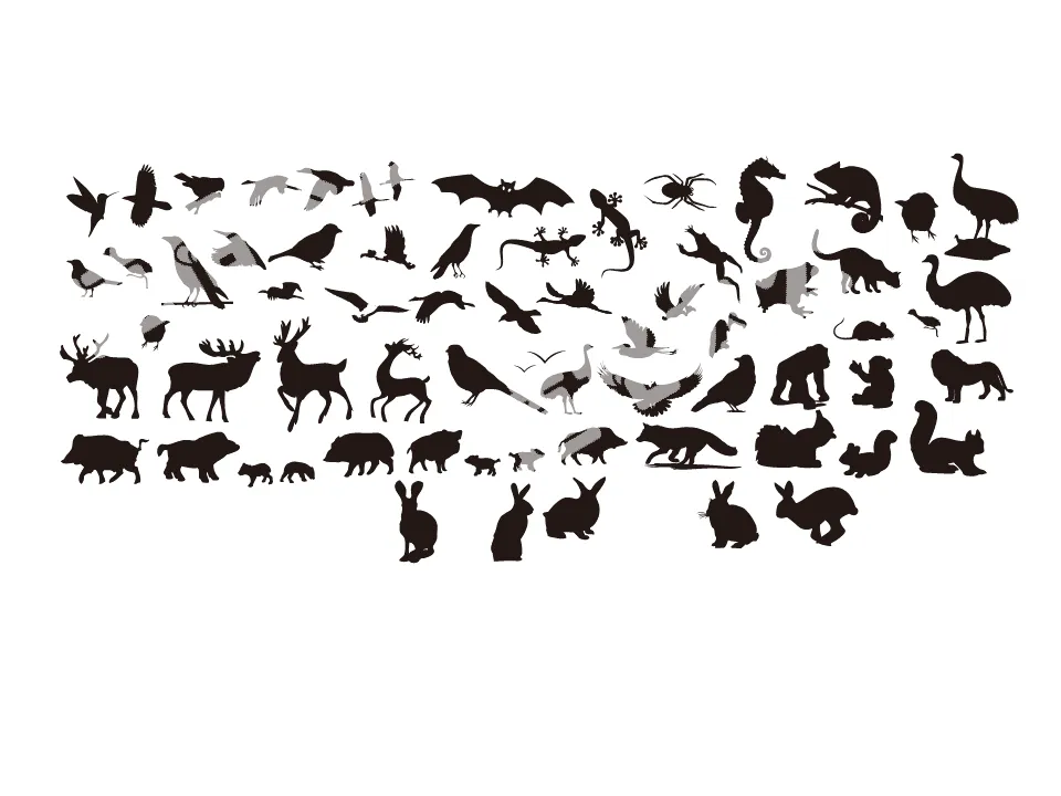 animal silhouette slideshow small picture material