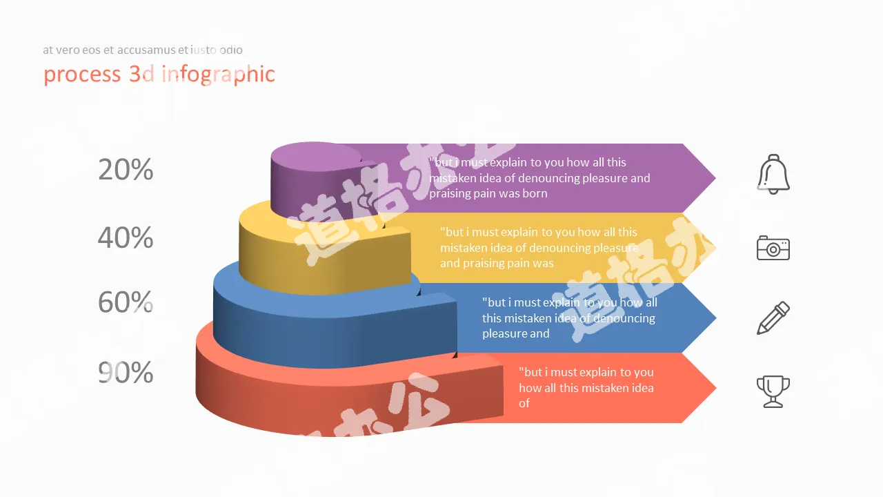 Three-dimensional three-dimensional hierarchical PPT graphics