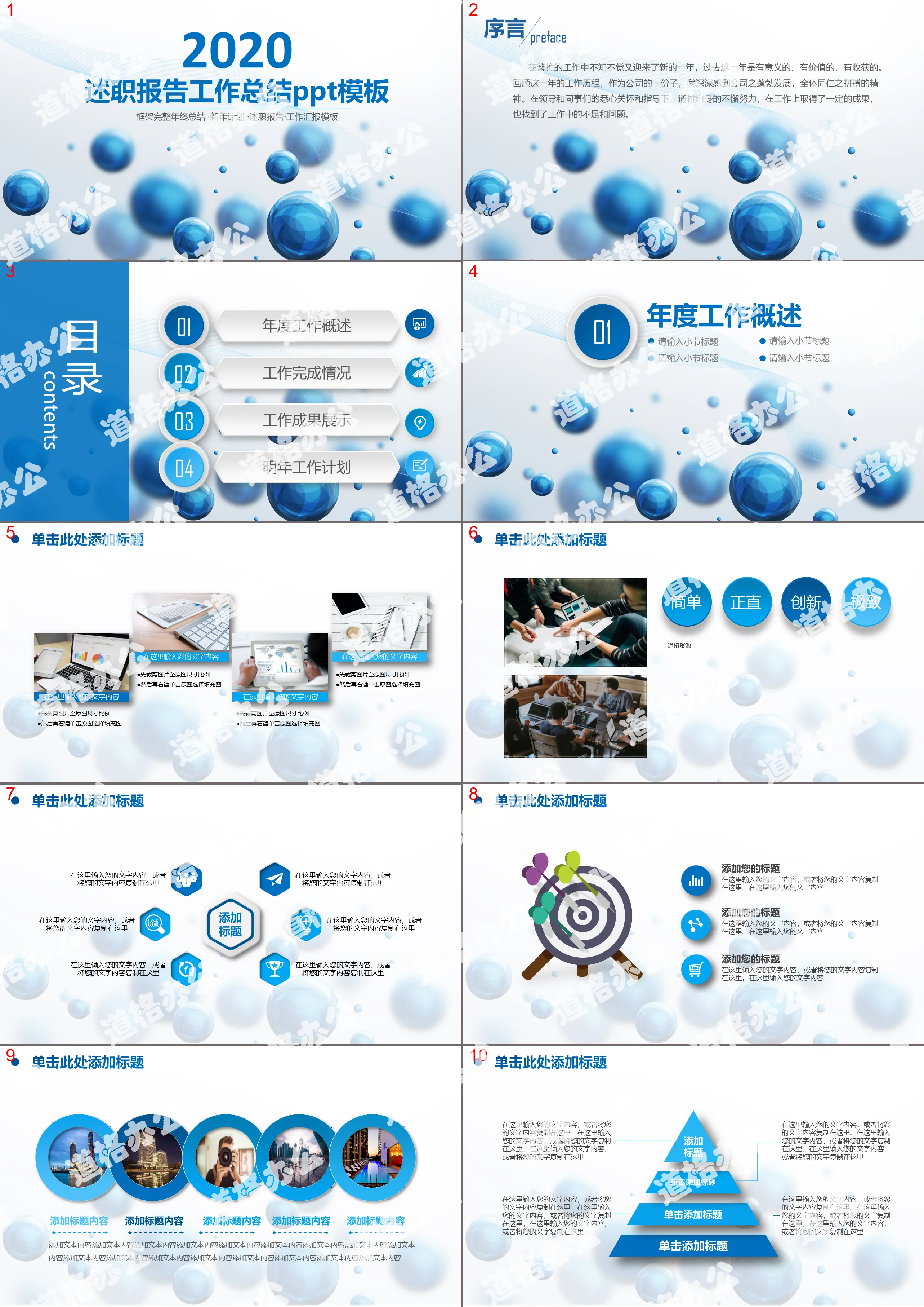 2020 debriefing report work summary ppt template