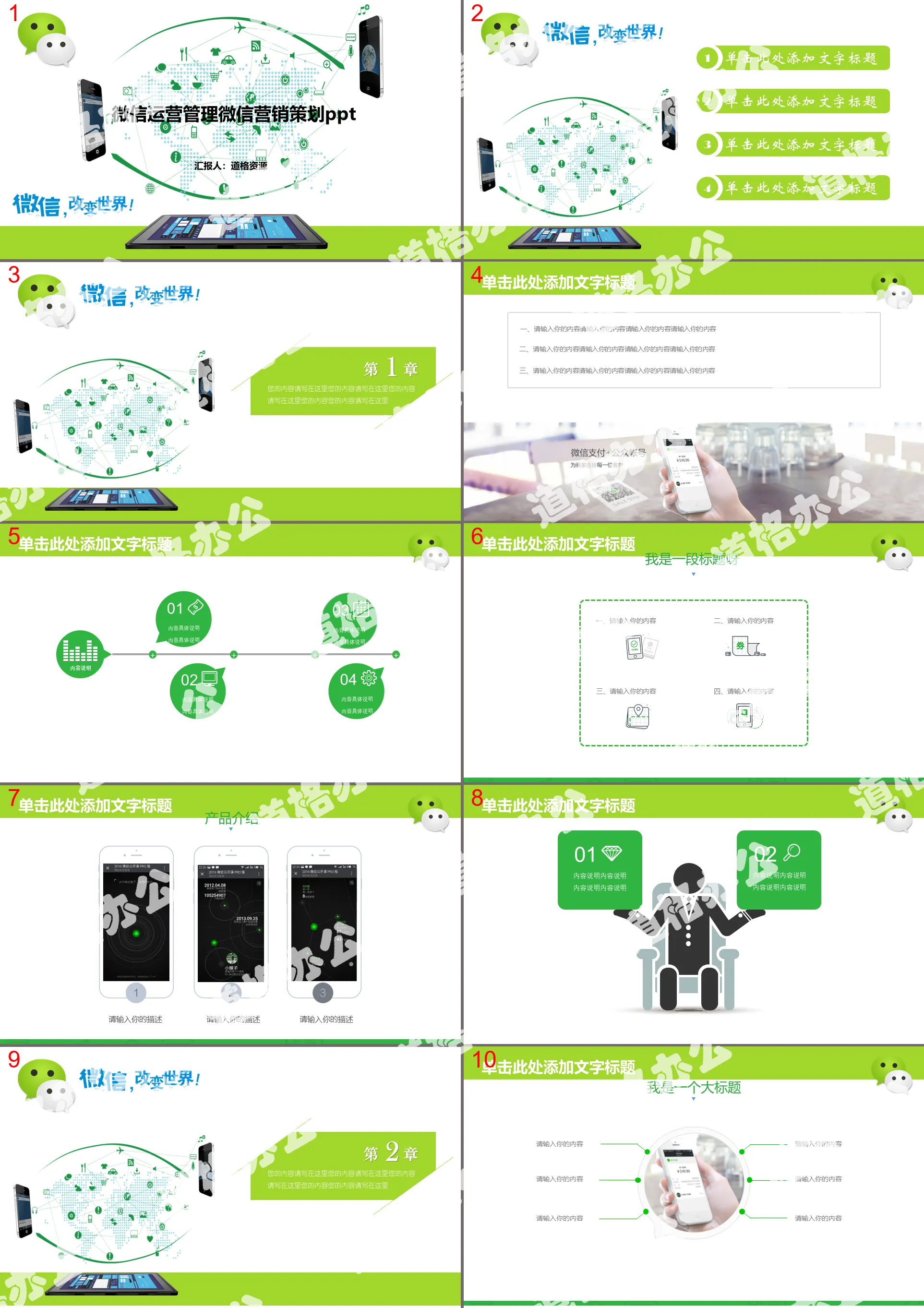 WeChat operation management WeChat marketing planning PPT