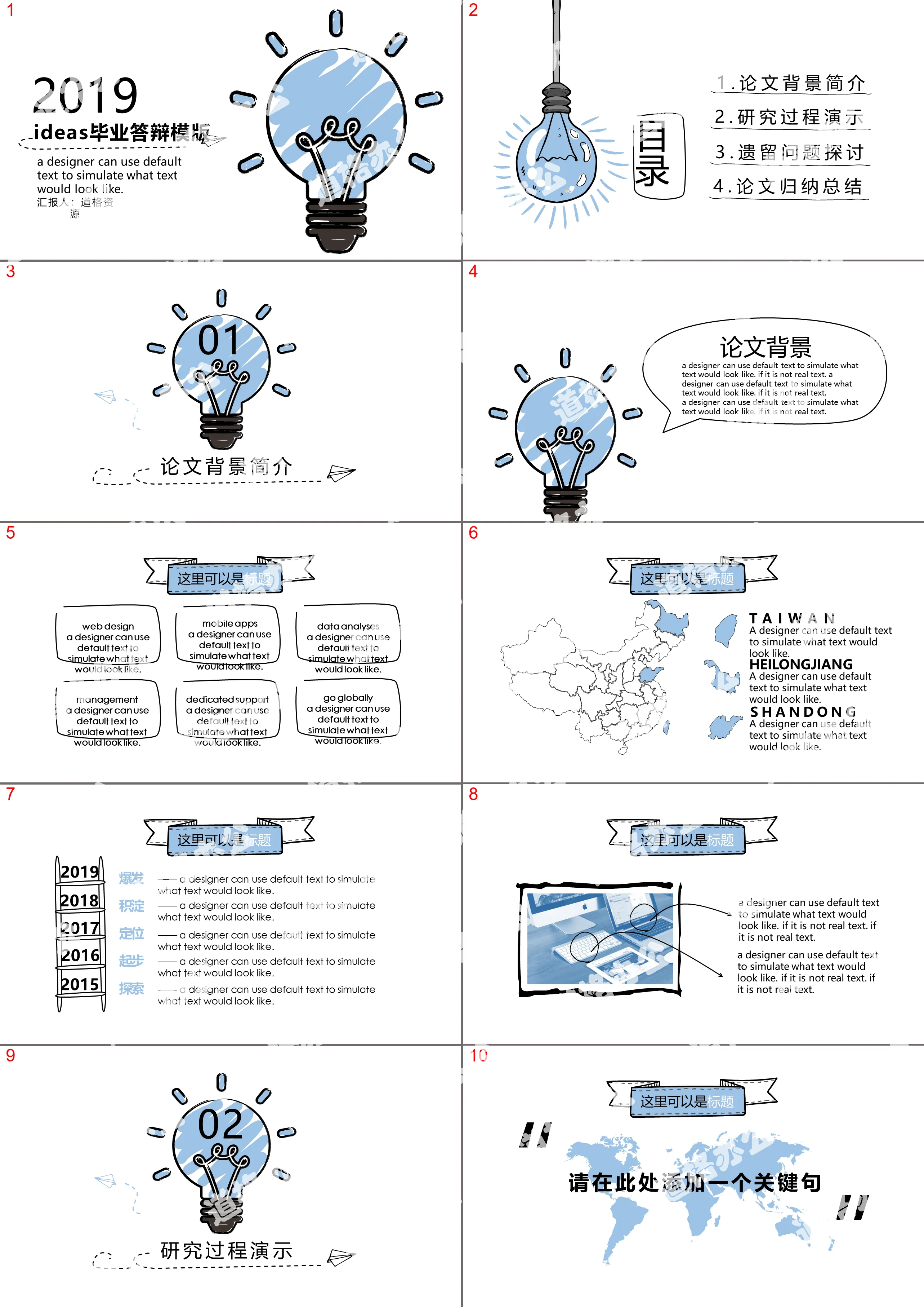 IDEAS毕业答辩PPT模板