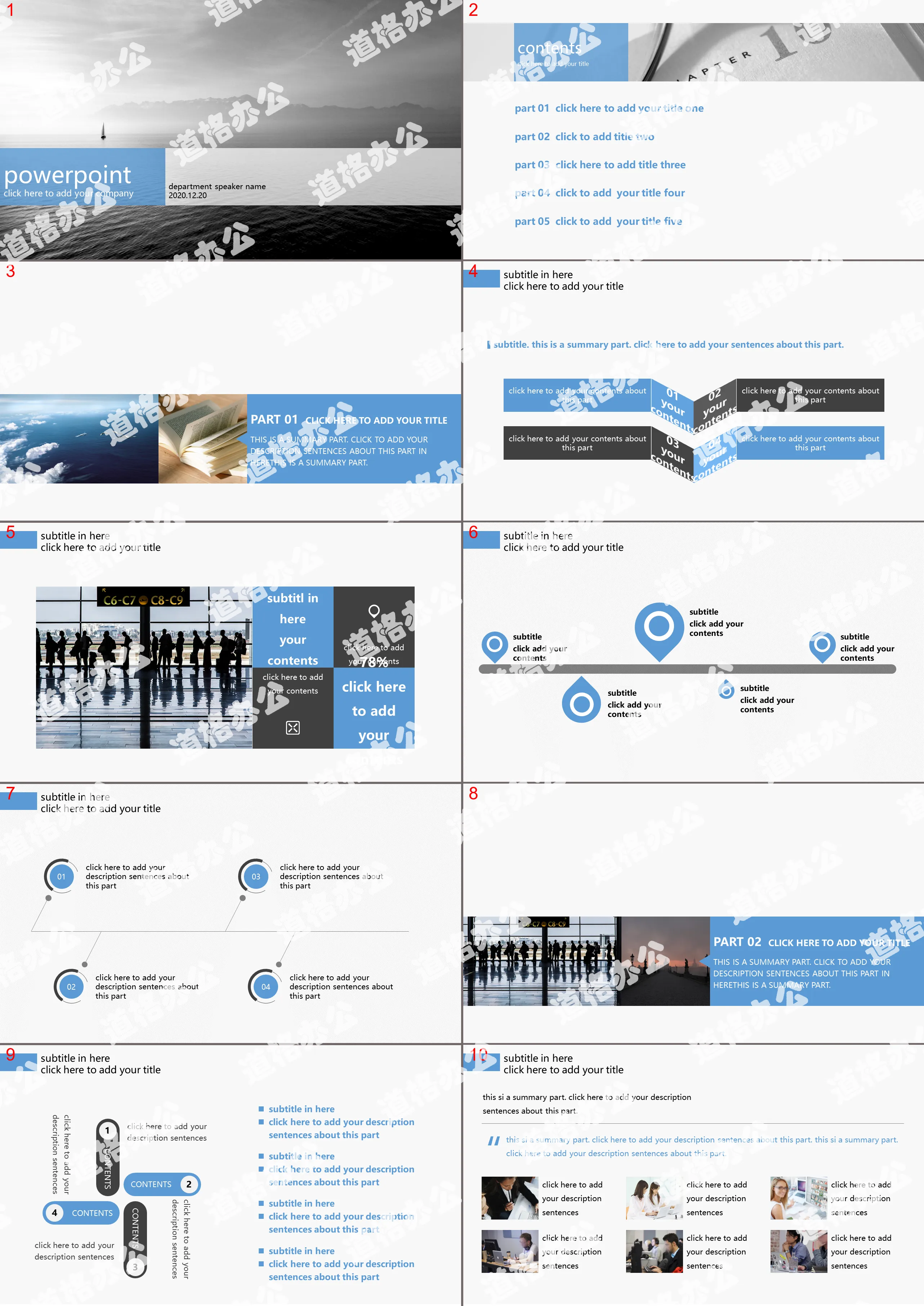 Modèle ppt de promotion d'entreprise simple et blanc en anglais