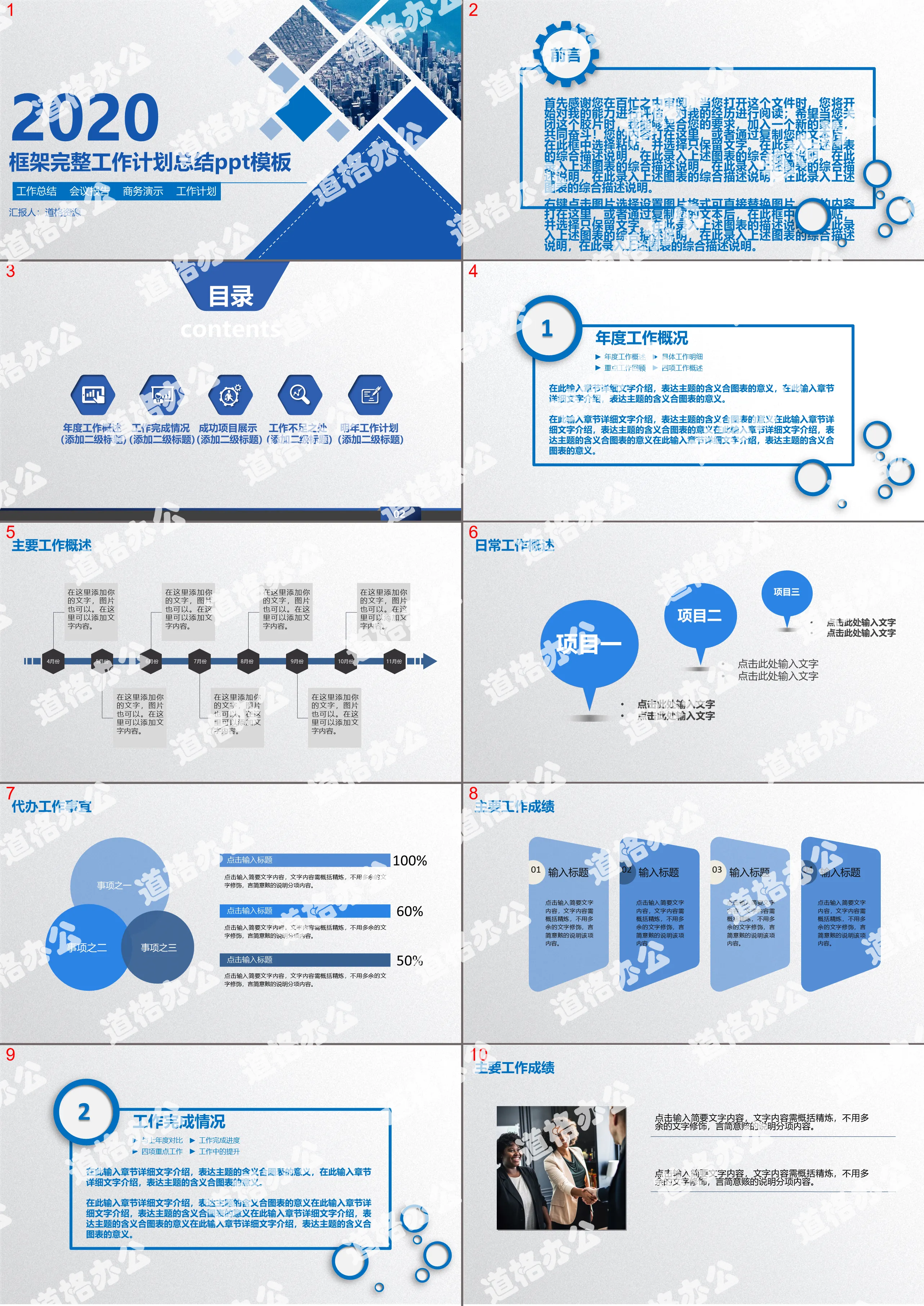 Framework complete work plan thesis report PPT template