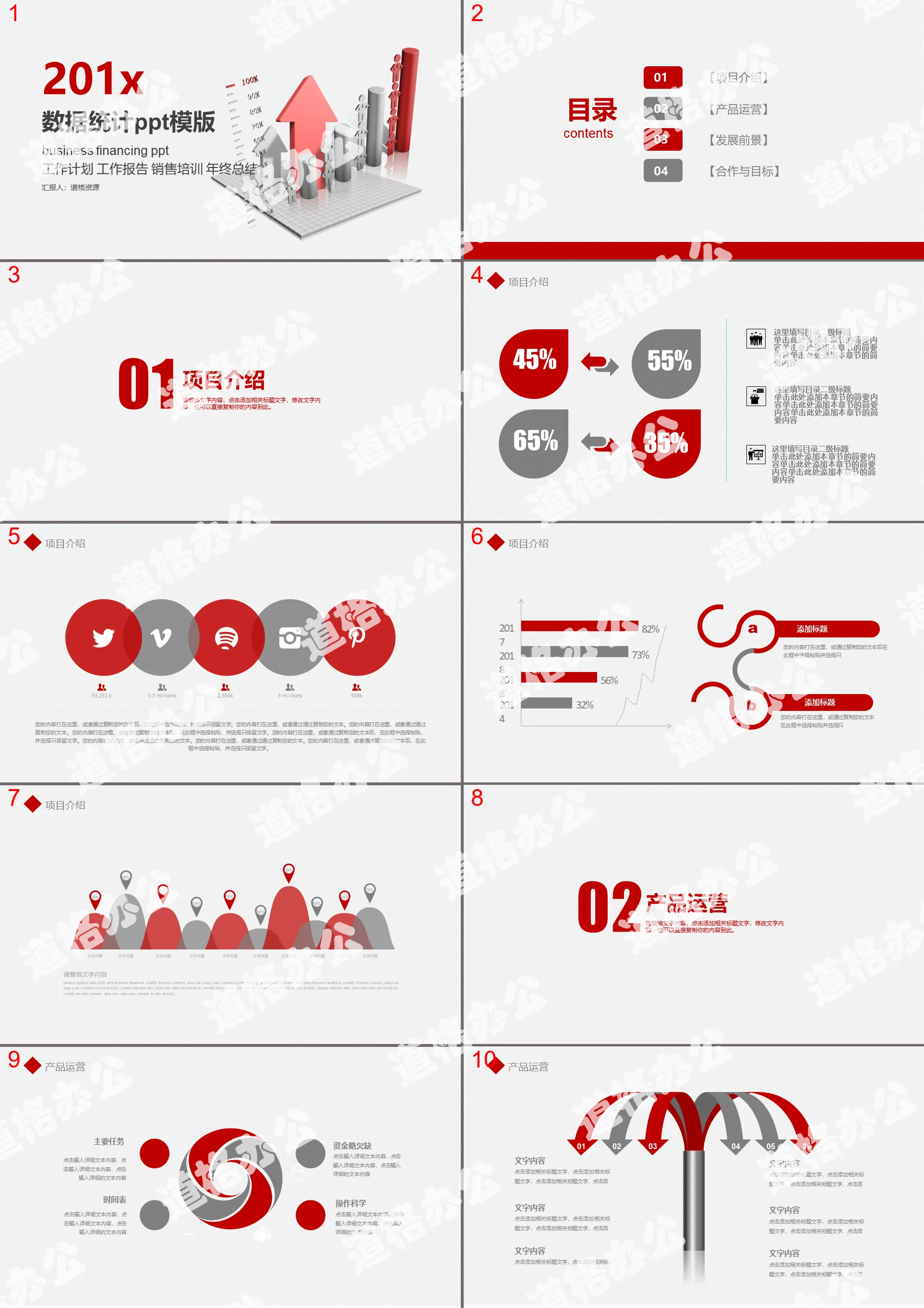 Modèle PPT de rapport financier, statistiques, analyse financière, actions financières