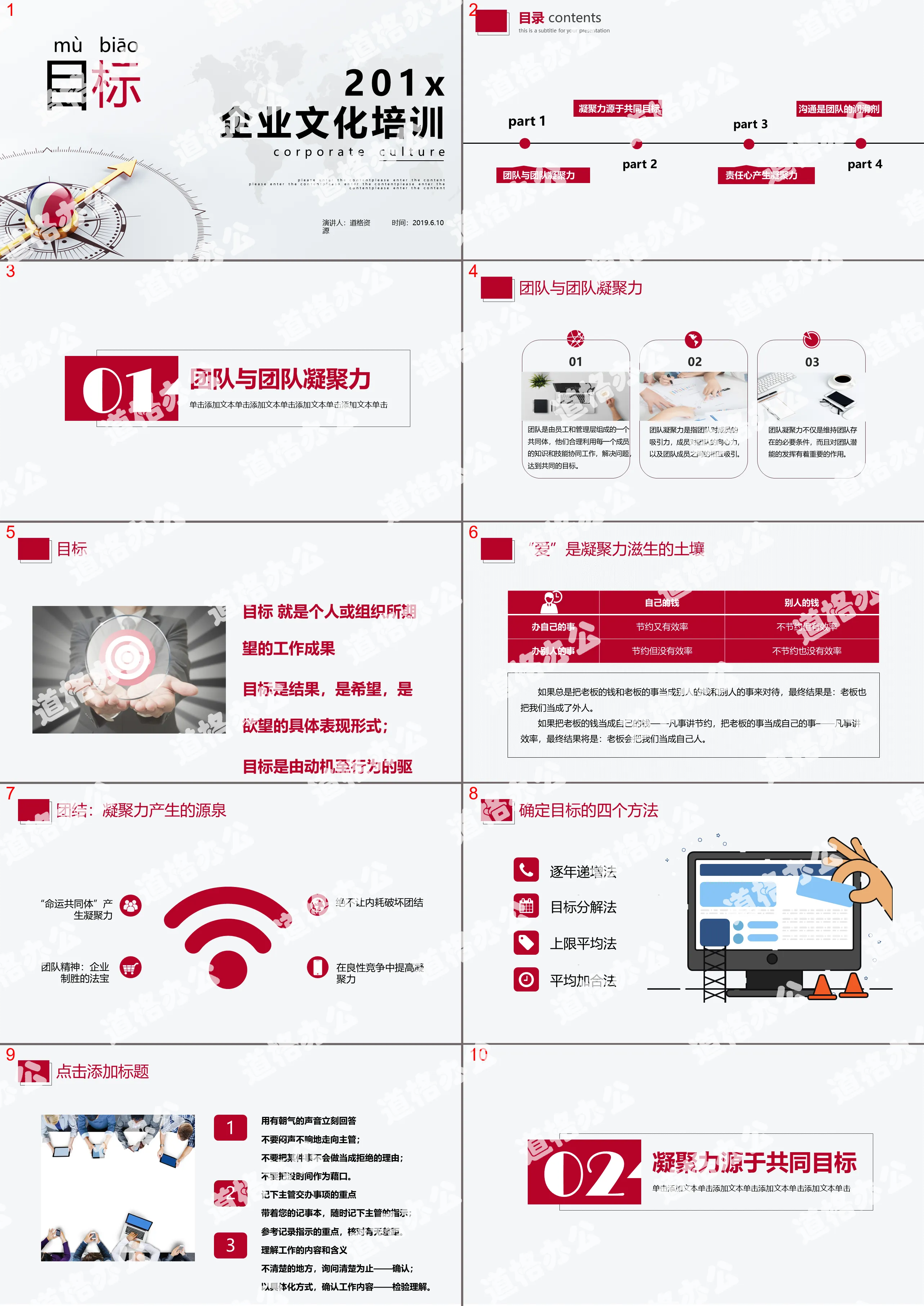 商务风企业公司文化培训PPT模板