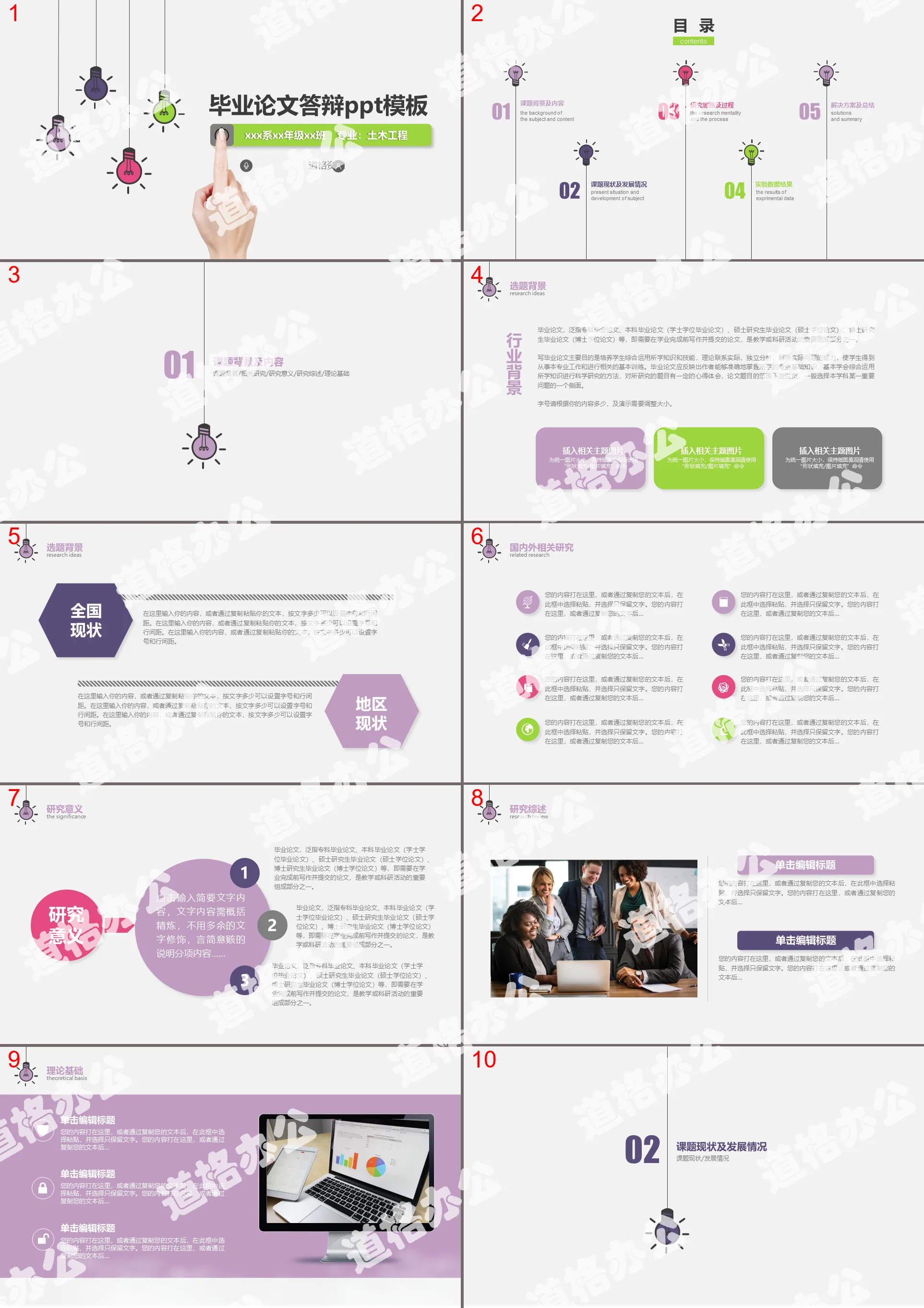 Modèle PPT de soutenance de thèse de fin d'études en mode créative