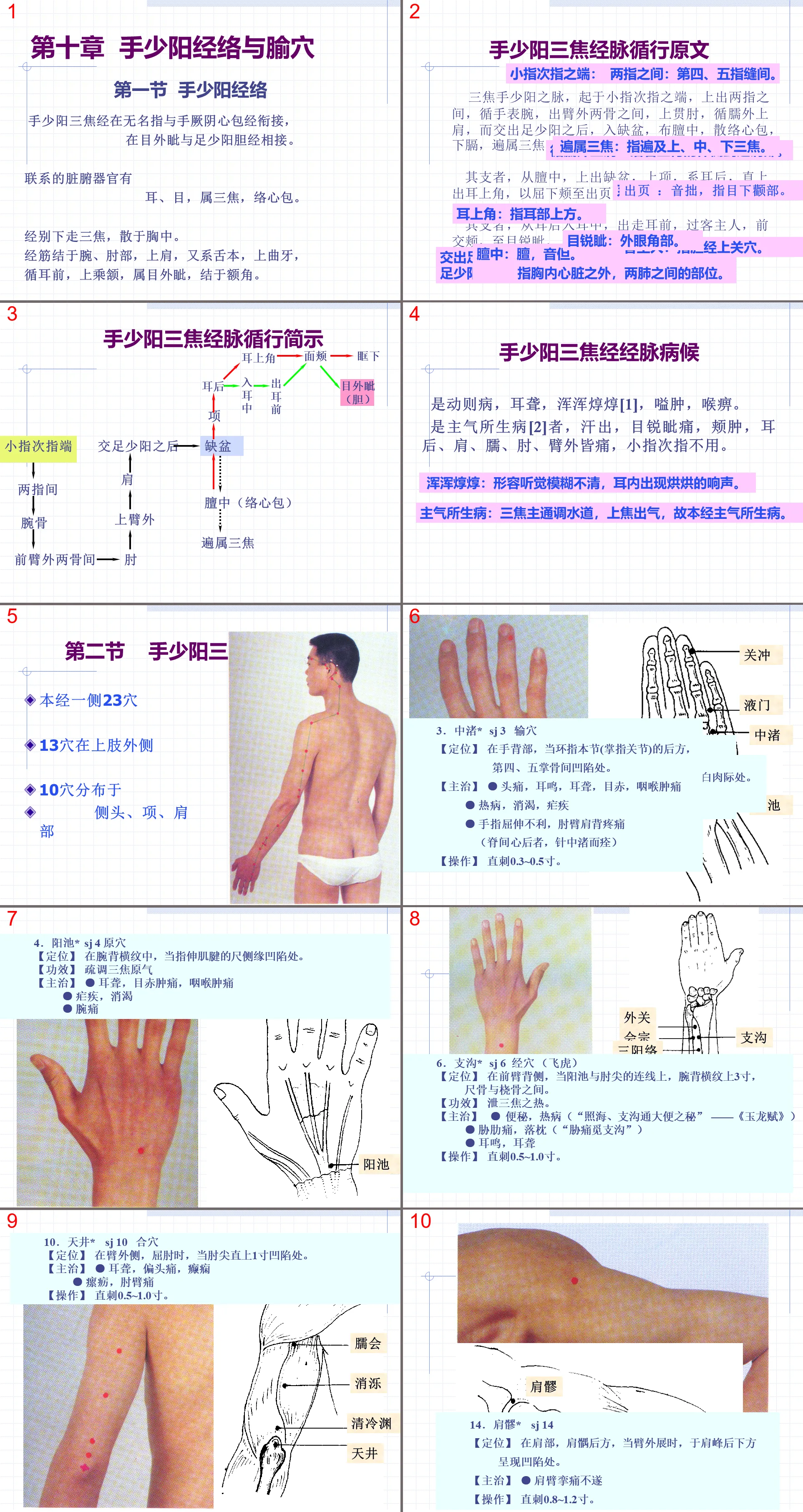 87人體經絡穴位圖譜10三焦經