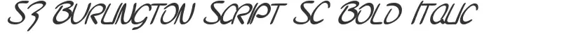 SF Burlington Script SC Bold Italic
