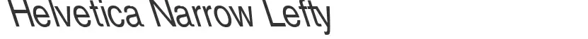 Helvetica Narrow Lefty
