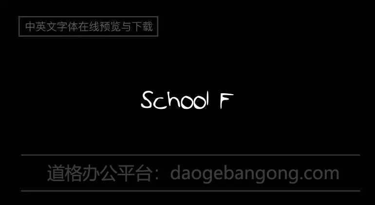 School Font