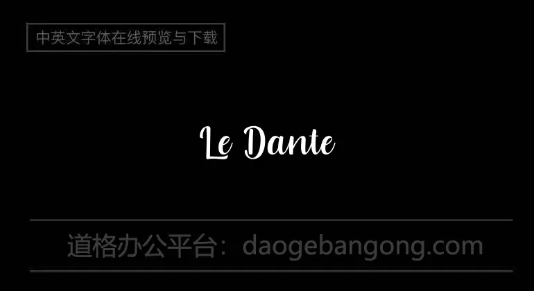 Le Dante's Super Special Font