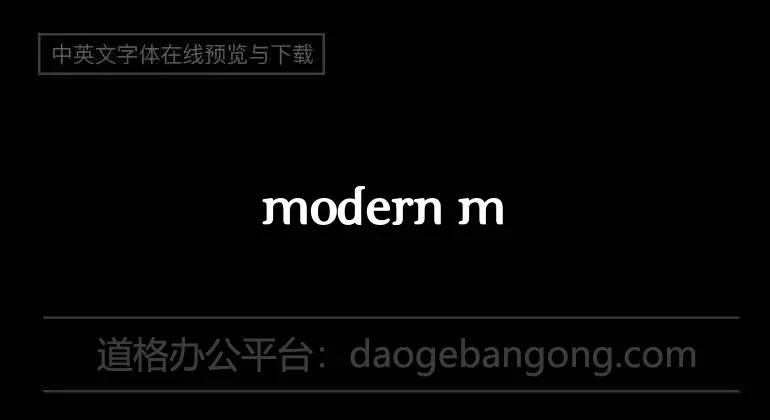 Modern M