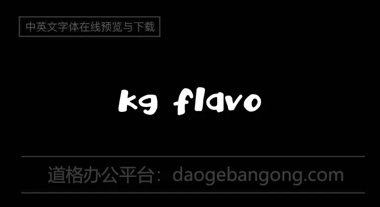 KG Flavor and Frames Font