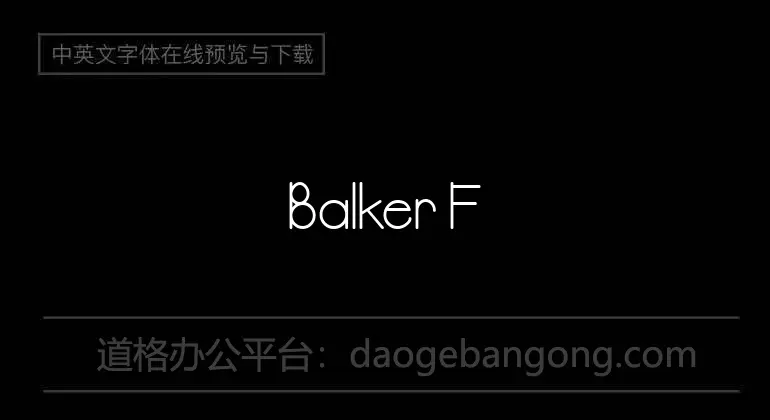 Balker Font