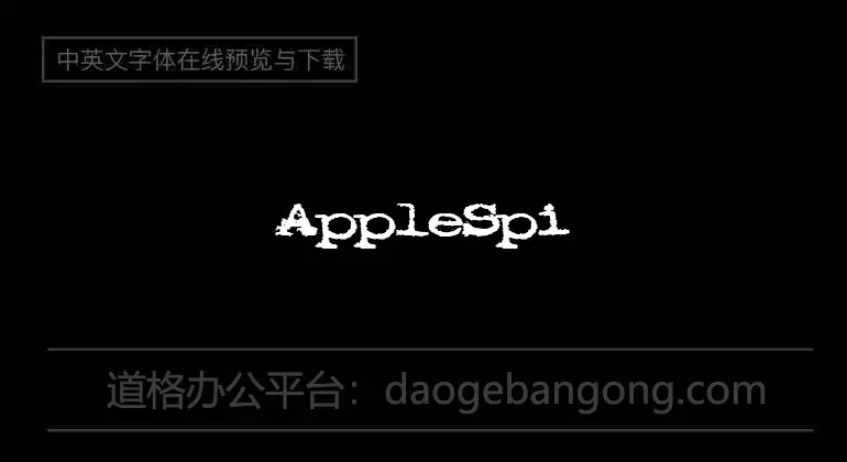 AppleSpice Font