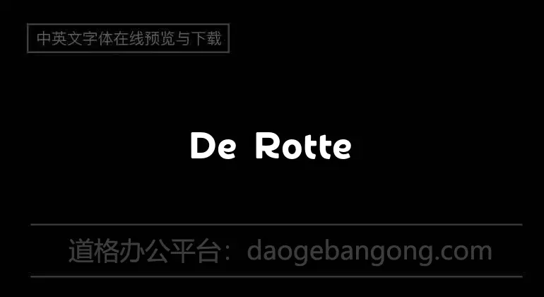 De Rotterdam Demo Font