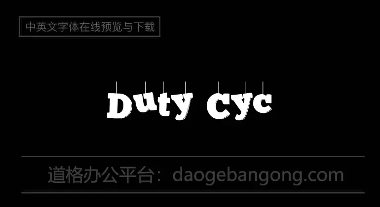 Duty Cycle Font