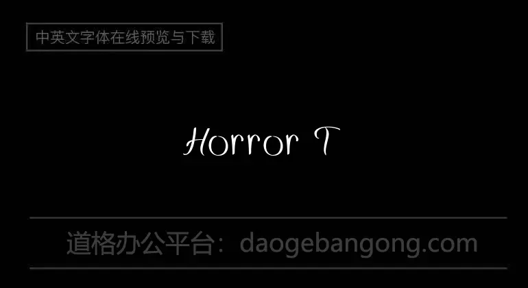 Horror Type Font