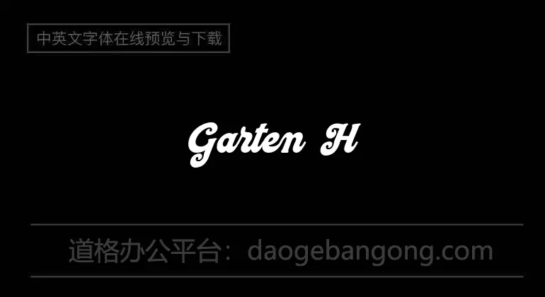 Garten House Font