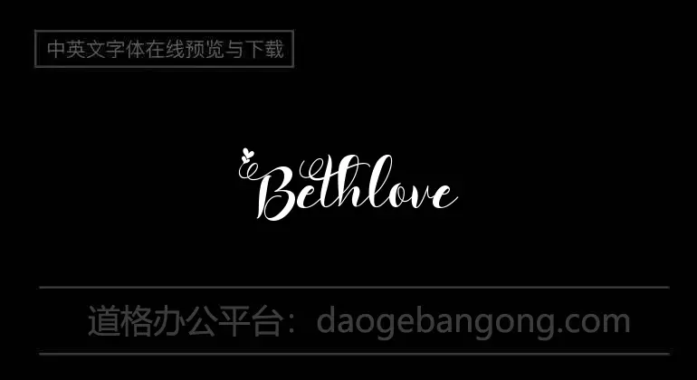 Bethlove Font