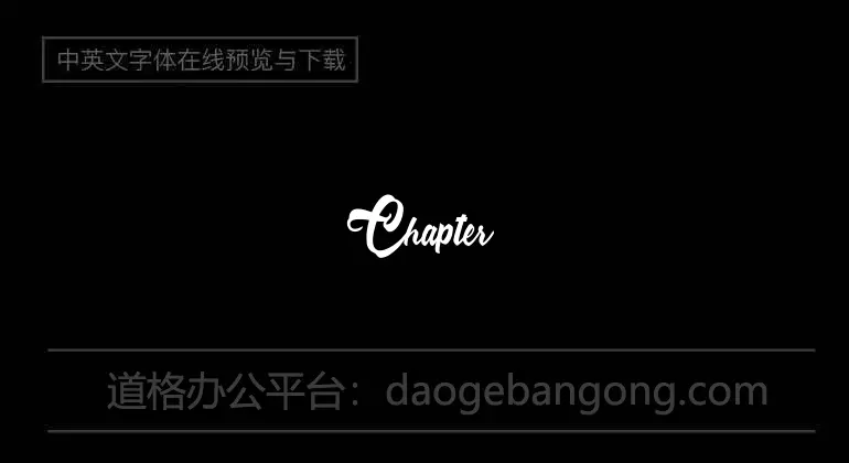 Chapter One Font
