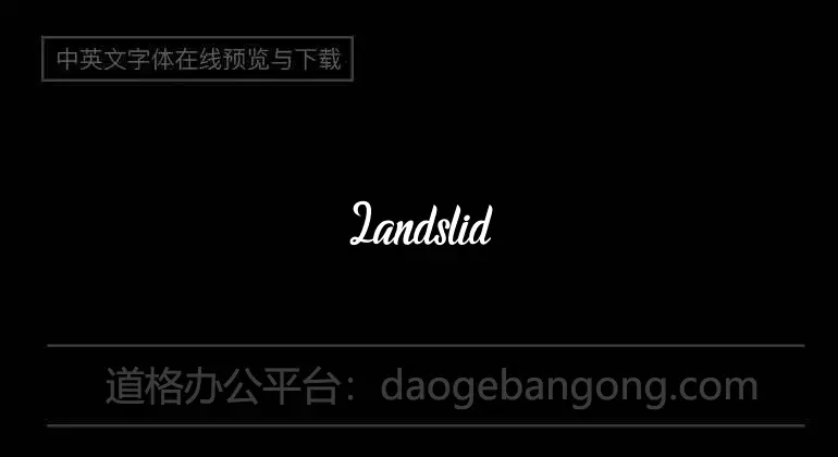 Landslide Sample Font