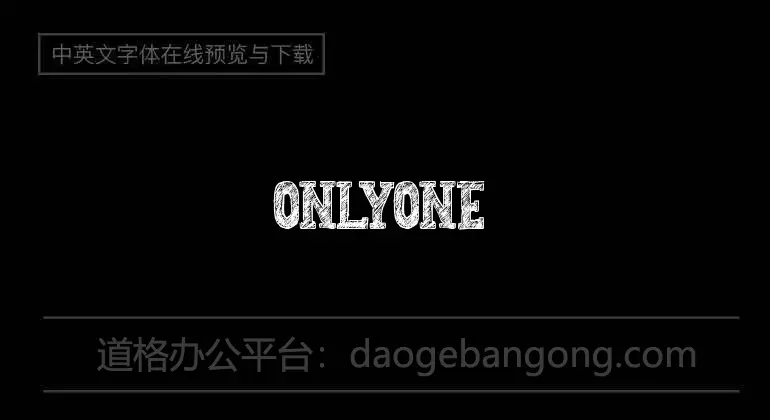 onlyone Font