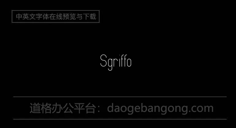 Sgriffo Font