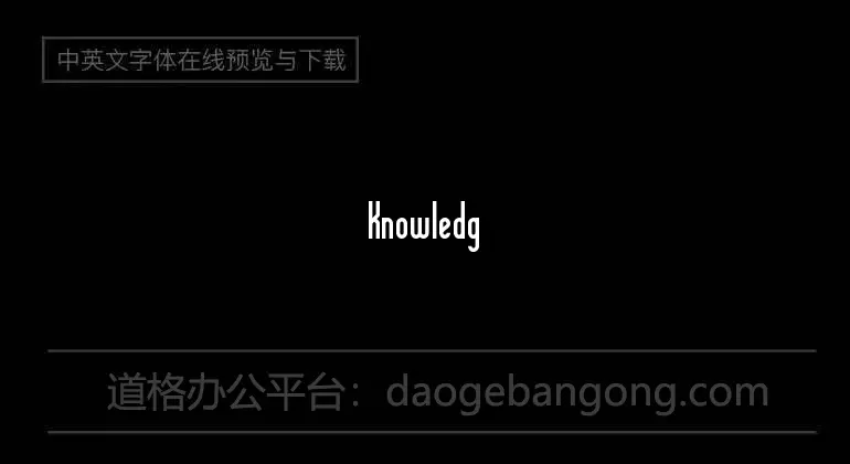 Knowledge Power Font