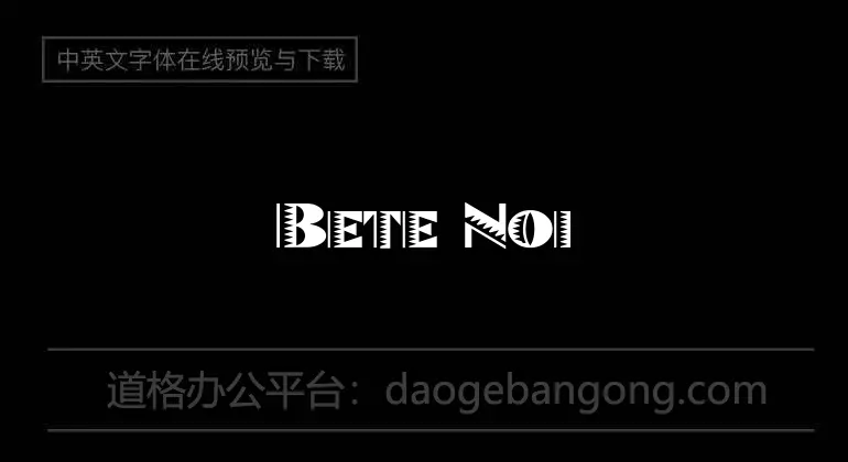 Bete Noir A Font