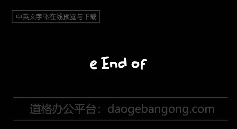 e End of Year Font