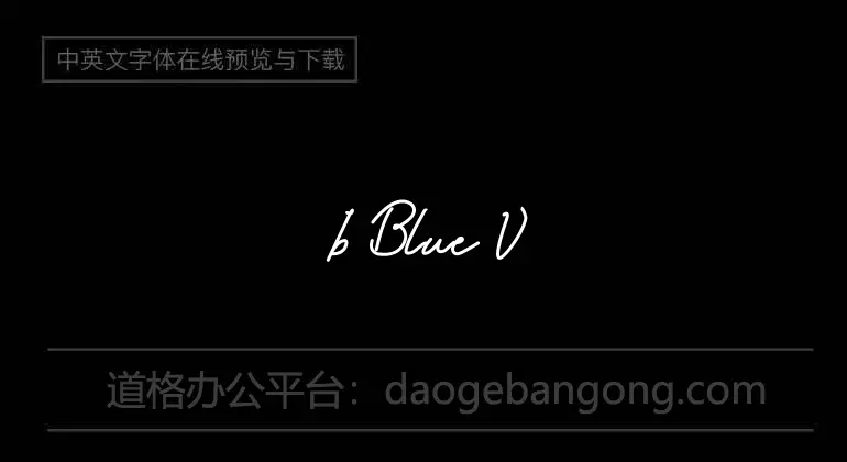 b Blue Vanilla Font