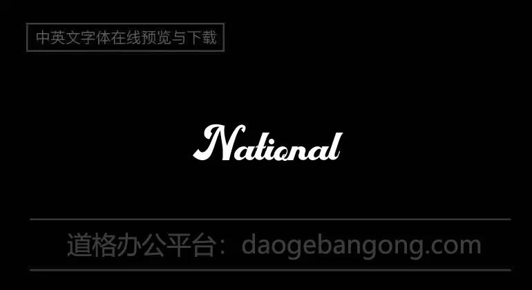 National First Font Dotted