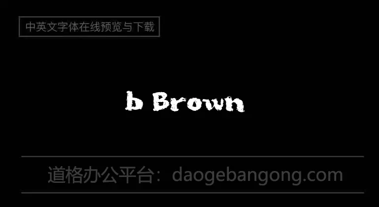 b Brown Chocolate Font