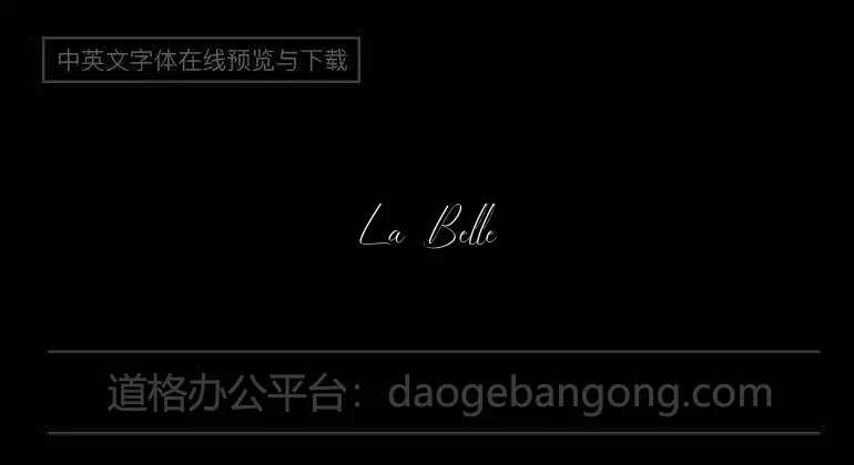 La Belle Signature Font