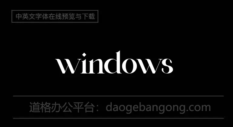 windows in japan Font