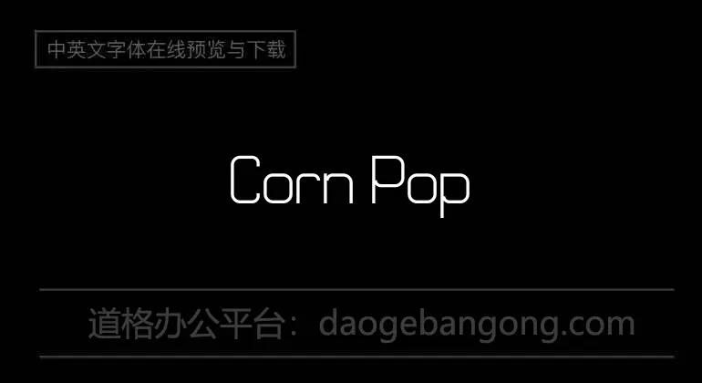 Corn Pop Five Font