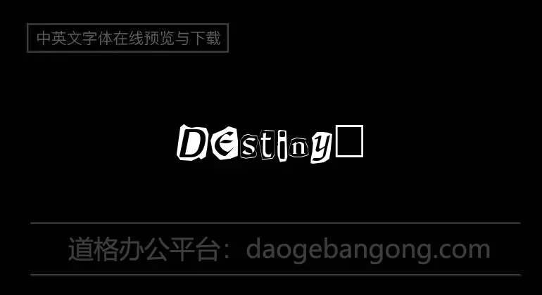 Destiny's New Years Dings Font