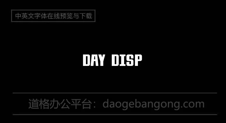 Day Display Font