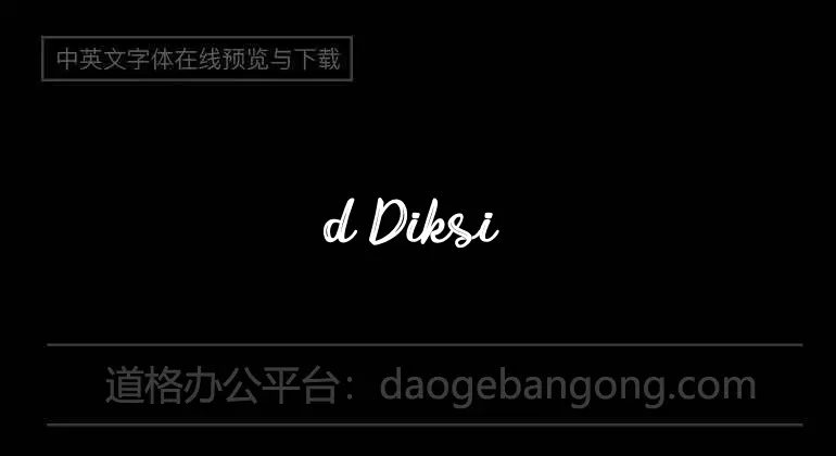 d Diksi Font